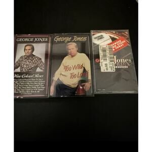 Set of 3 George Jones Cassette Tapes Bradley Barn Sessions Wine Colored Roses